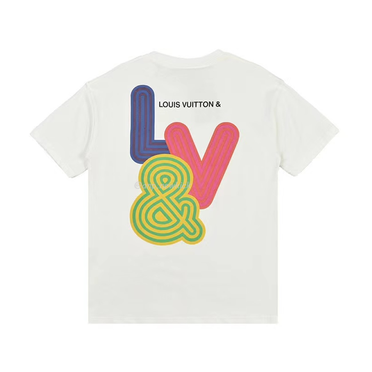 Louis Vuitton Colorful Letter Printed Short Sleeves T Shirt (8) - newkick.vip